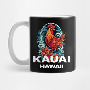 Kauai Hawaii - Rooster (with White Lettering) Mug